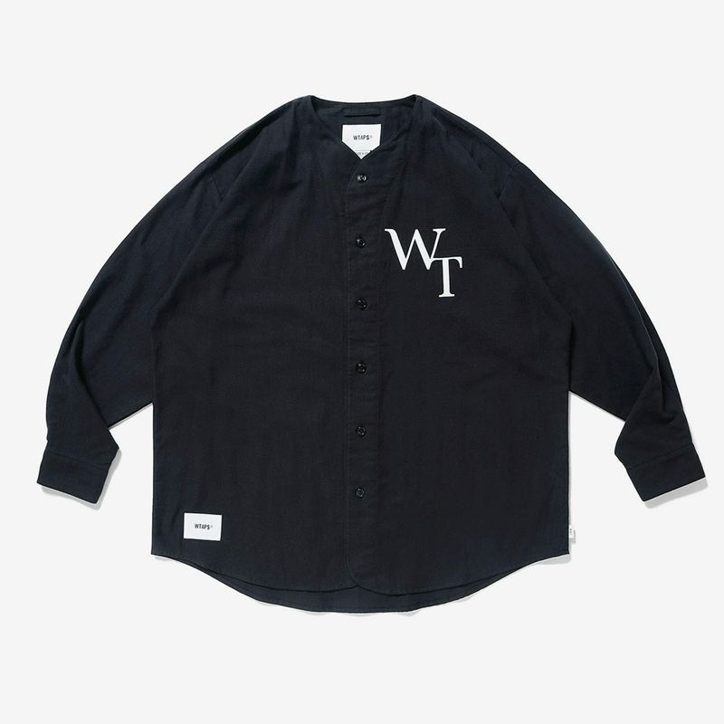 新品未使用 22AW WTAPS LEAGUE BLACK ベースボールシャツ-