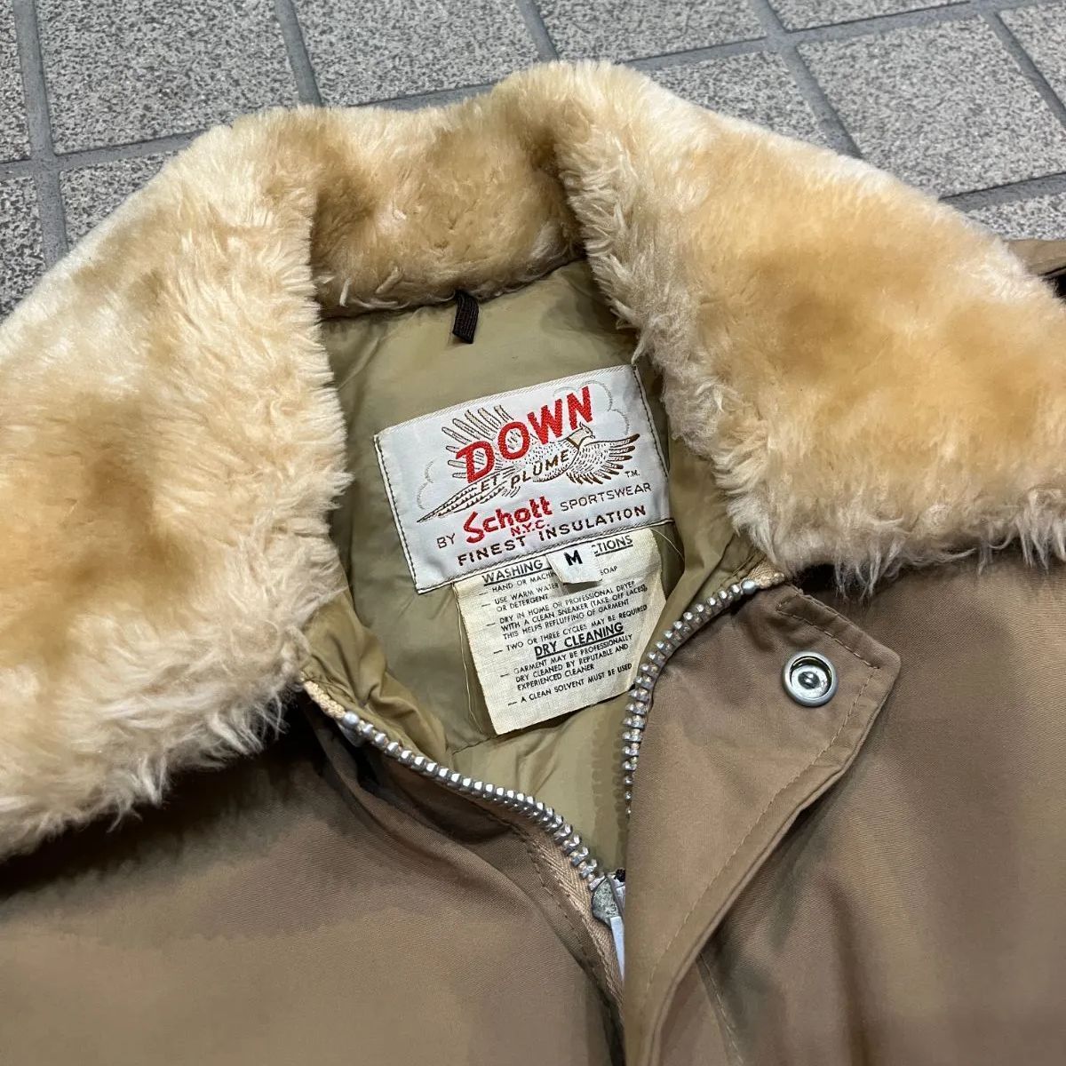 Schott Msize ベージュ 70s グースダウン ジャケット - メルカリ
