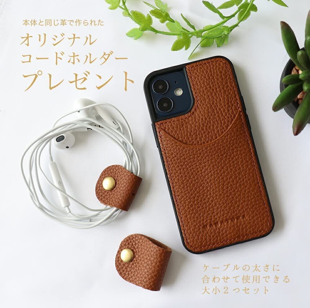 HANATORA iPhone 14 Pro Max ケース 本革 シュリンクカーフレザー