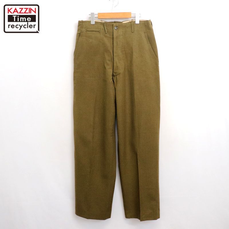 40s USA製 vintage U.S.ARMY ウール ミリタリーパンツ メンズ XLサイズ