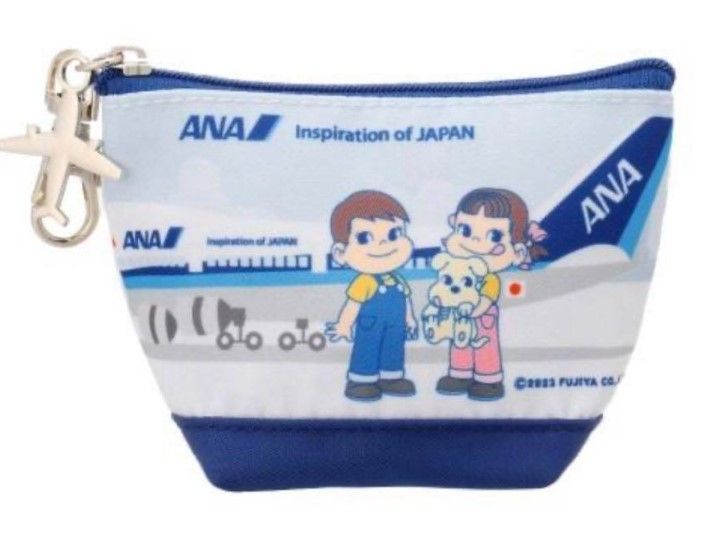機内販売限定デザイン ペコちゃん ANA トートバッグ&ミニポーチ