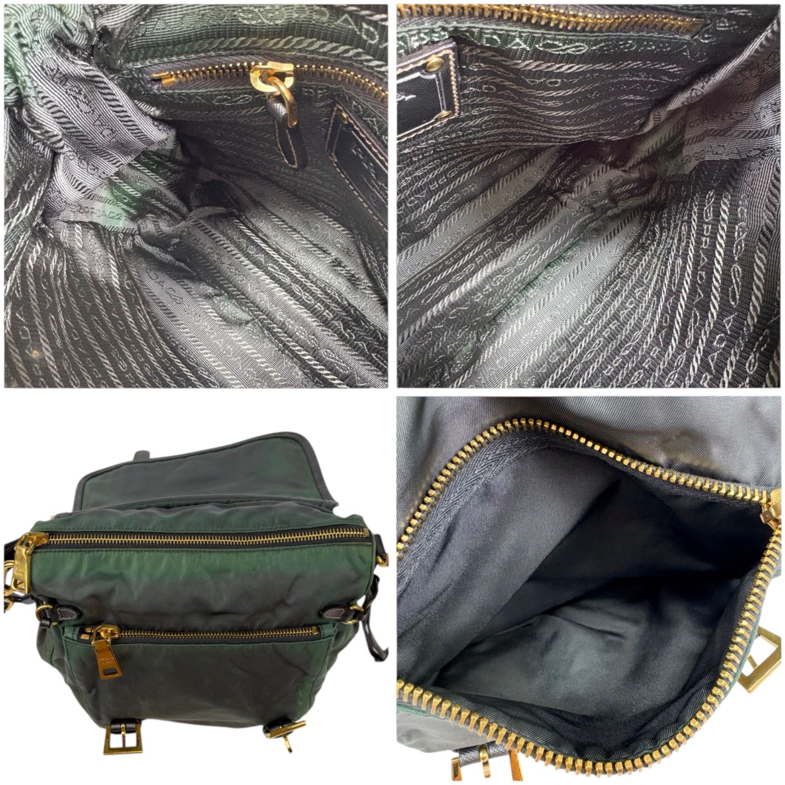 プラダ PRADA ショルダーバッグ クロスボディバッグ カーキ グリーン 