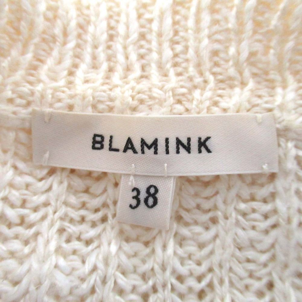 美品 BLAMINK ブラミンク リネン シルクブレンド ベルテッド