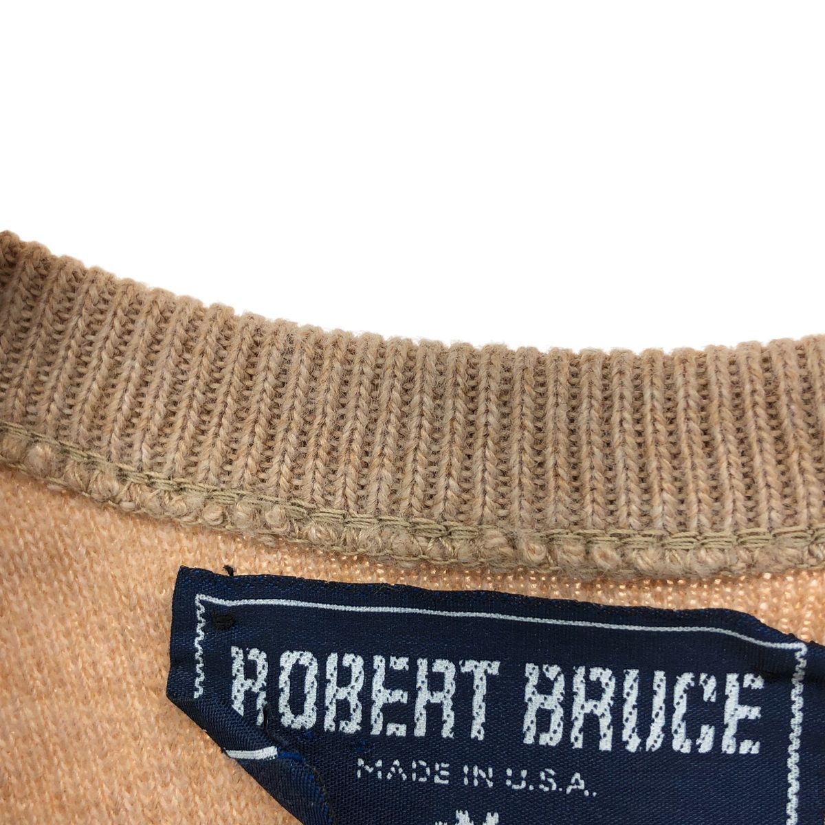 Burberrys ブラウン ニットベスト M 古着 ROBERT BRUCE Vネック カシミアニットベスト USA製 メンズM
