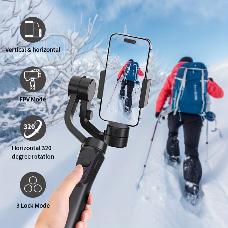 Desiontal F11Pro 3軸手持ち安定器 スマートフォン用 - USB充電 ワイヤレス 水平 垂直撮影対応 ワンキー戻り 三脚付き - アウトドアビデオ パーティーフォト＆セルフィーに最適 パーティーフォトアクセサリー|多機能フォンマウント|耐久性