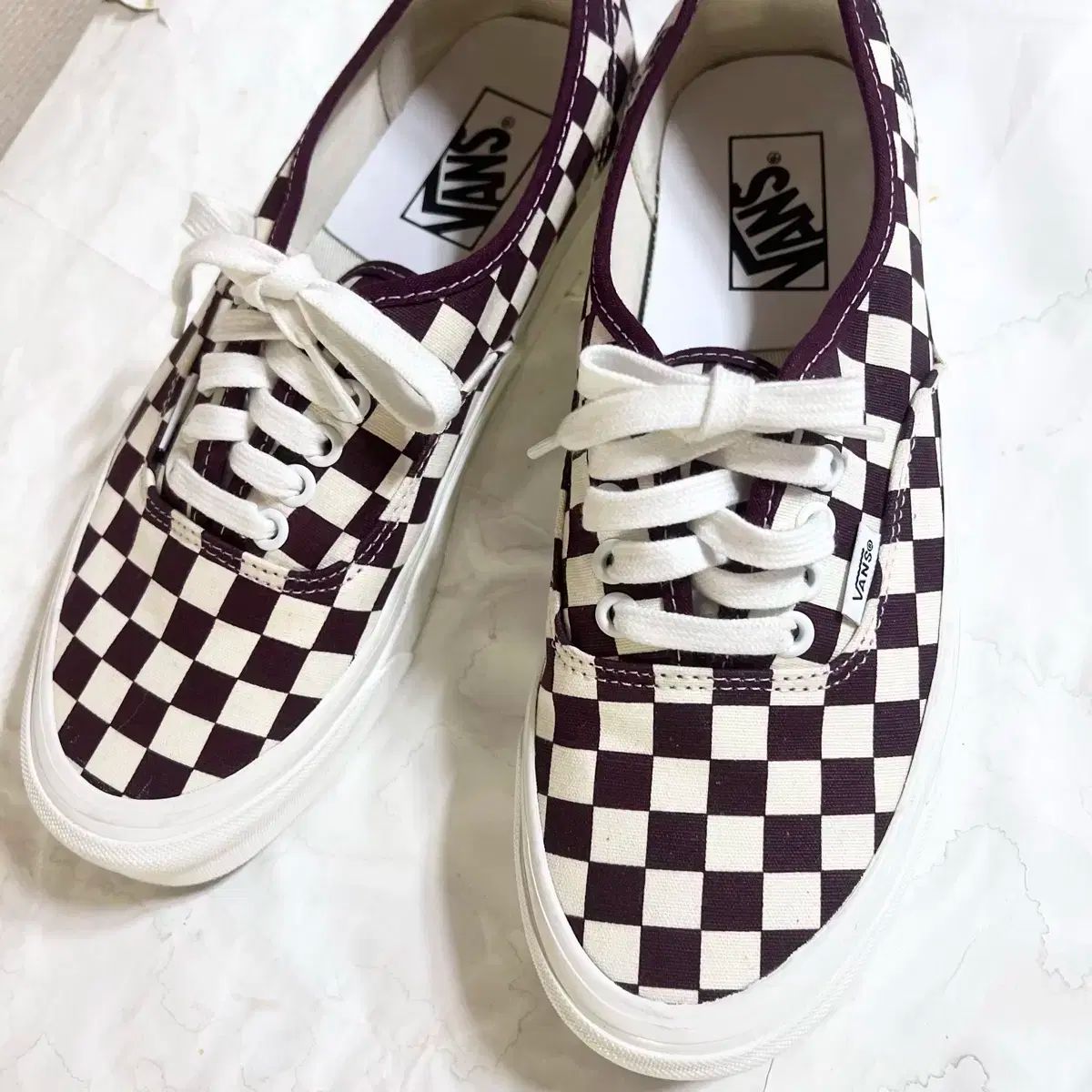 Vans オーセンティック アナハイム　25.5 チェッカー/バンズ　US7.5 バンズ/VANS アナハイムファクトリー ''チェッカー