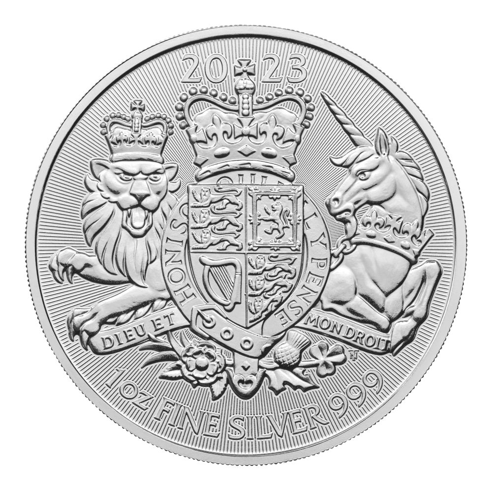 銀貨　英国王室の紋章　ユニコーンとライオン　1オンス