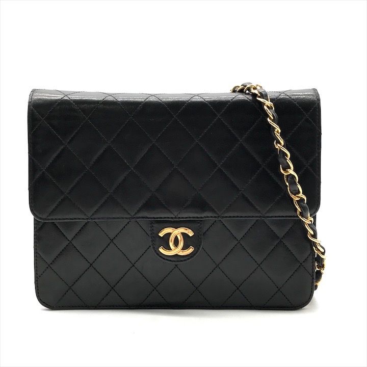 良品 シャネル ラムスキン マトラッセ ココマーク チェーンショルダー バッグ 良品 CHANEL シャネル ココマーク ミニマトラッセ ラムスキン チェーン