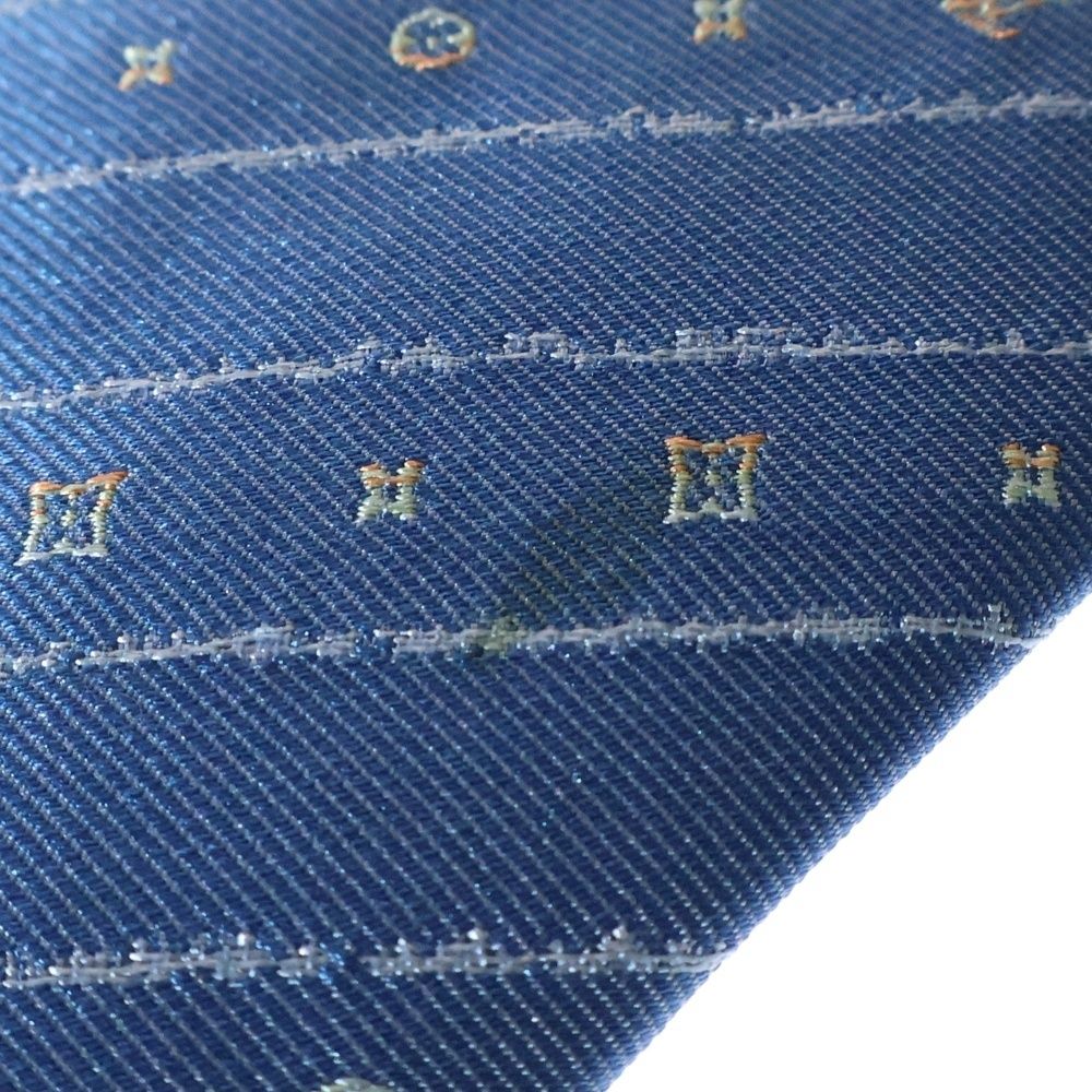 ✨未使用✨ルイヴィトン　大きな家紋✖️モノグラム　ブルー　ネクタイ LOUIS VUITTON ルイヴィトン モノグラム ネクタイ メンズ ネクタイ