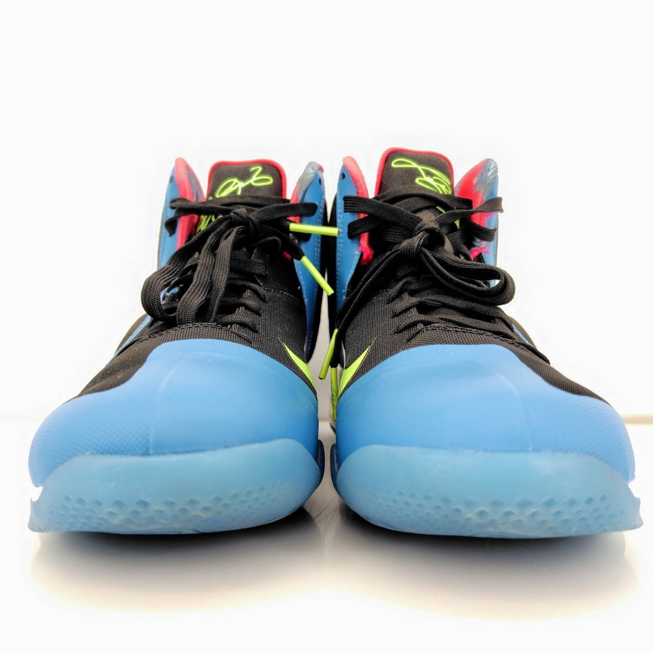 05m0716【スニーカー】 NIKE LEBRON IX SOUTH COAST ナイキ レブロン 9 サウス コースト DO5838-001  レブロン・ジェームス black/lime glow-dutch blue 黒/水色 27cm メンズ 【中古品】