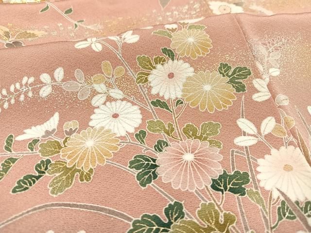［2877］訪問着 美品 枝垂れ花 刺繍 金彩 ぼかし 正絹 着物 袷 2877］訪問着 美品 枝垂れ花 刺繍 金彩 ぼかし 正絹 着物 袷