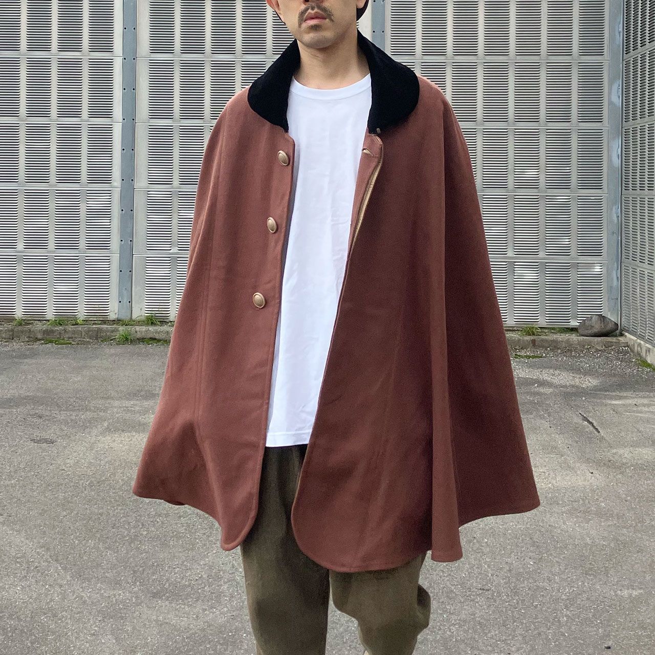 ジャパンヴィンテージ トンビマント インバネスコート｜大正〜昭和初期 ウール アンティーク 外套