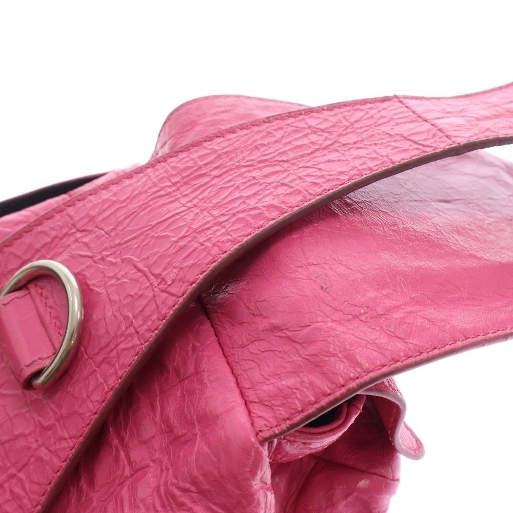 BALENCIAGA バレンシアガ SUPERBUSY XS SLING BAG XS 762516 スーパービージー メタリックレザー ボディバッグ ピンク MERCADOAVALIA_COM_BR