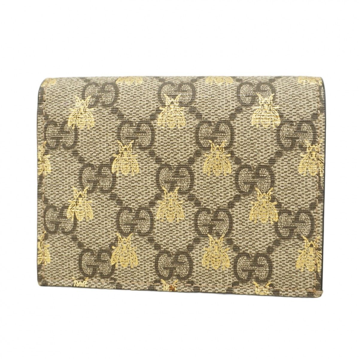 5ge6535】グッチ 財布 GGスプリーム ビー 508757 PVC ブラウン  