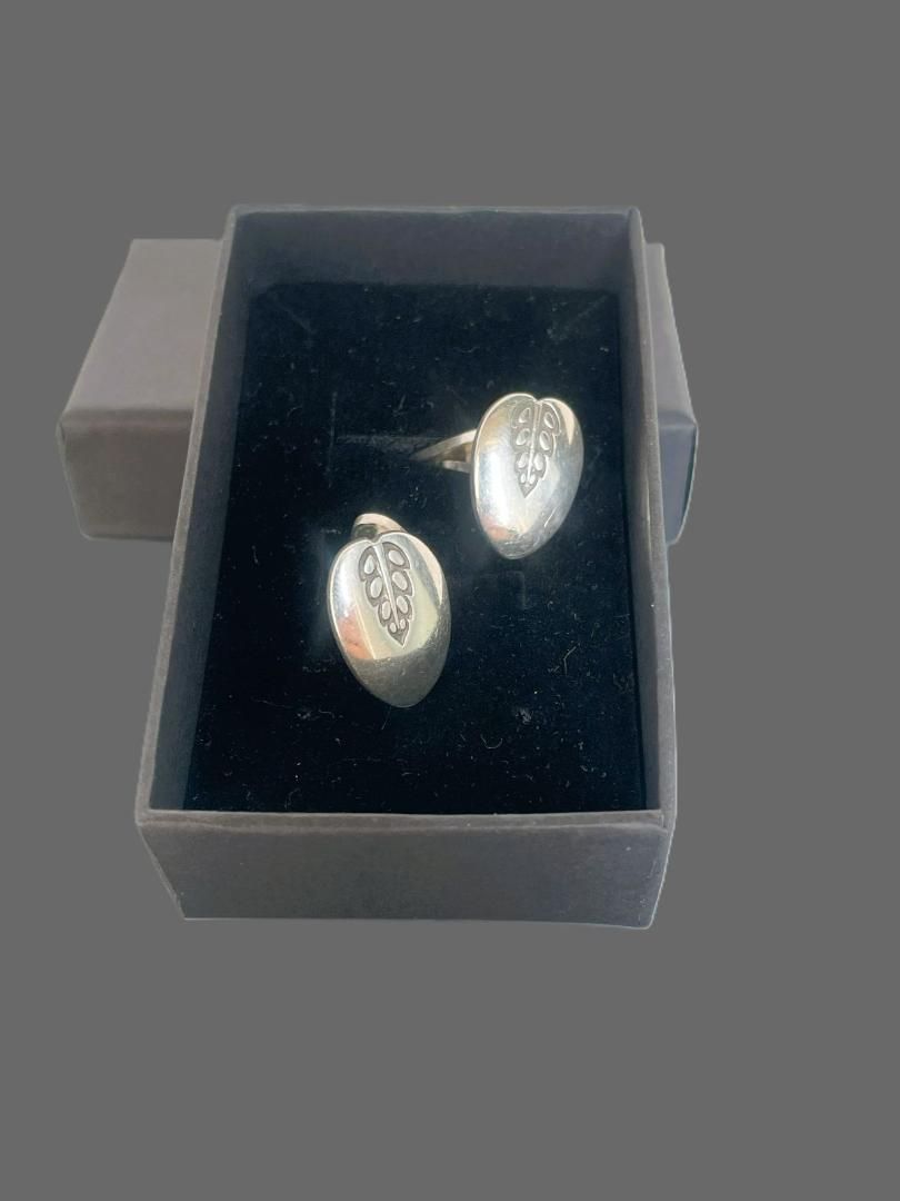  ジョージジェンセン シルバー925 麦穂モチーフ カフス CTV デンマーク カフリンクス 小物