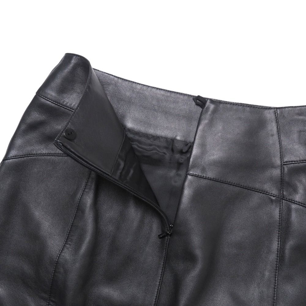 LOEWE ロエベ スカート サイズ36 ミディ タイト ラムレザー