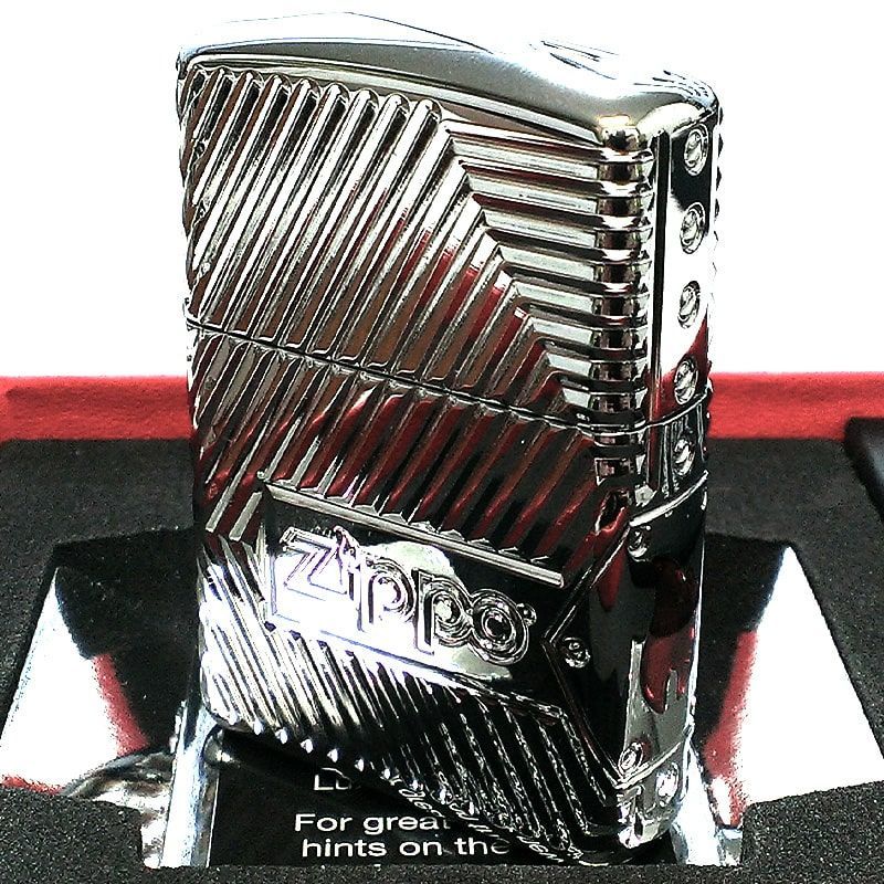 ZIPPO アーマー 360°マルチカット彫刻 ジッポ ライター シルバー 炎 ハイクロームポリッシュ ４面加工 ファイヤー ボルトデザイン ロゴ  かっこいい メンズ おしゃれ 銀 父の日 ギフト プレゼント - メルカリ