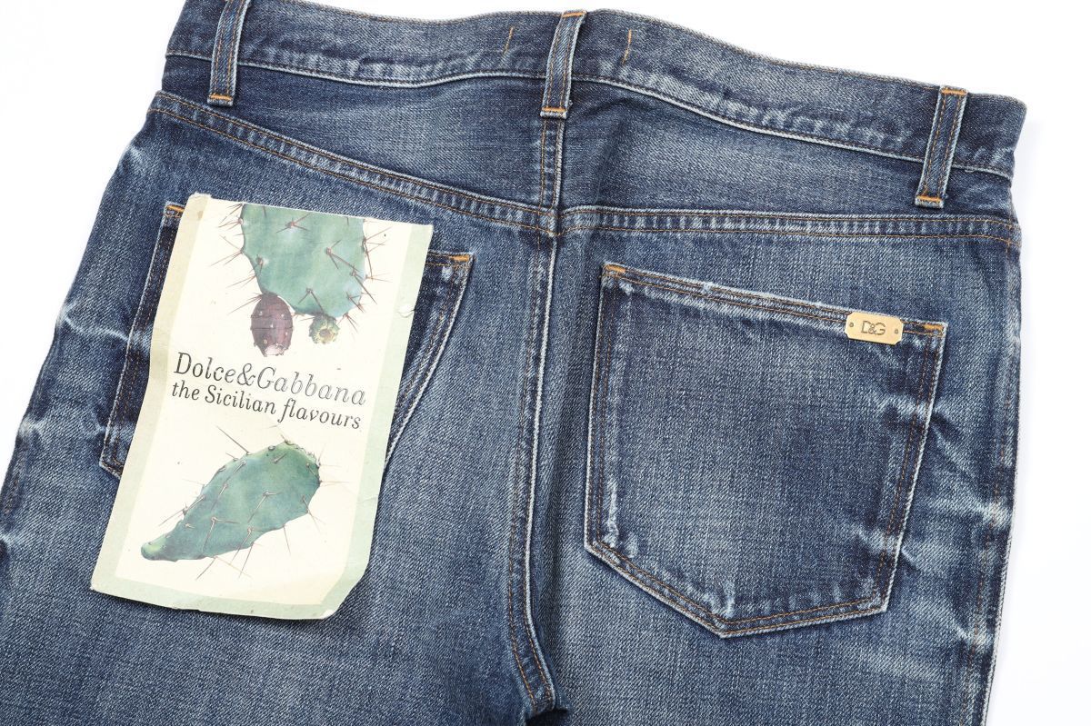 希少 DOLCE&GABBANA リペアクラッシュ デニム 希少 ドルチェ\u0026 