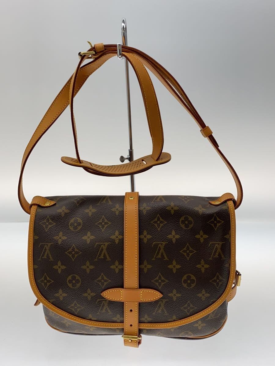 LOUIS VUITTON 1)ソミュール30_モノグラム・キャンバス_BRW PVC ブラウン - メルカリ