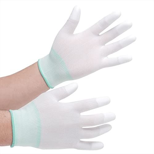 ACE エースグローブ 100双 10双 10 作業手袋 ウレタン指先コーティング手袋 Mサイズ 13ゲージ No 1861 ホワイト