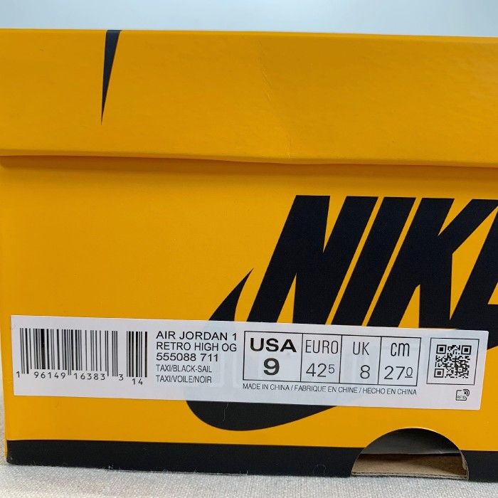 AIR JORDAN 1 RETRO HIGH OG エアジョーダン1レトロハイ Taxi タクシー