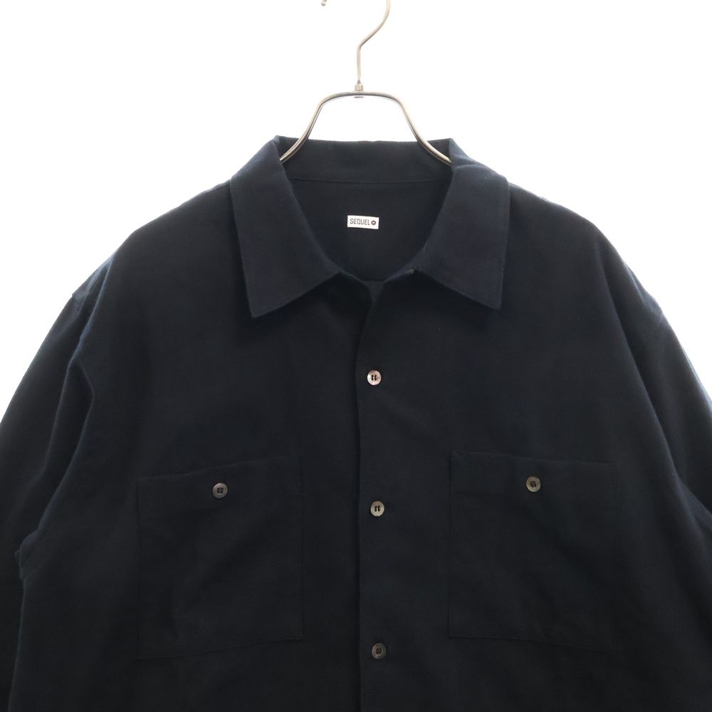 SEQUEL SQ-24AW-SH-01 オープンカラーシャツ SEQUEL (シークエル) 24AW OPEN COLLAR SHIRT コットン オープン