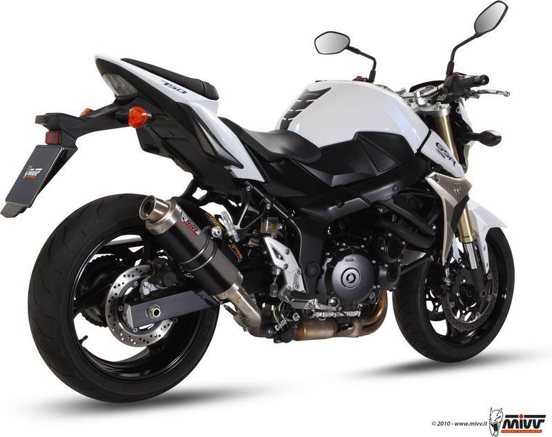 MIVV ⁄ ミヴ- SPORT スリップオン スチール、黒 for SUZUKI GSR 750