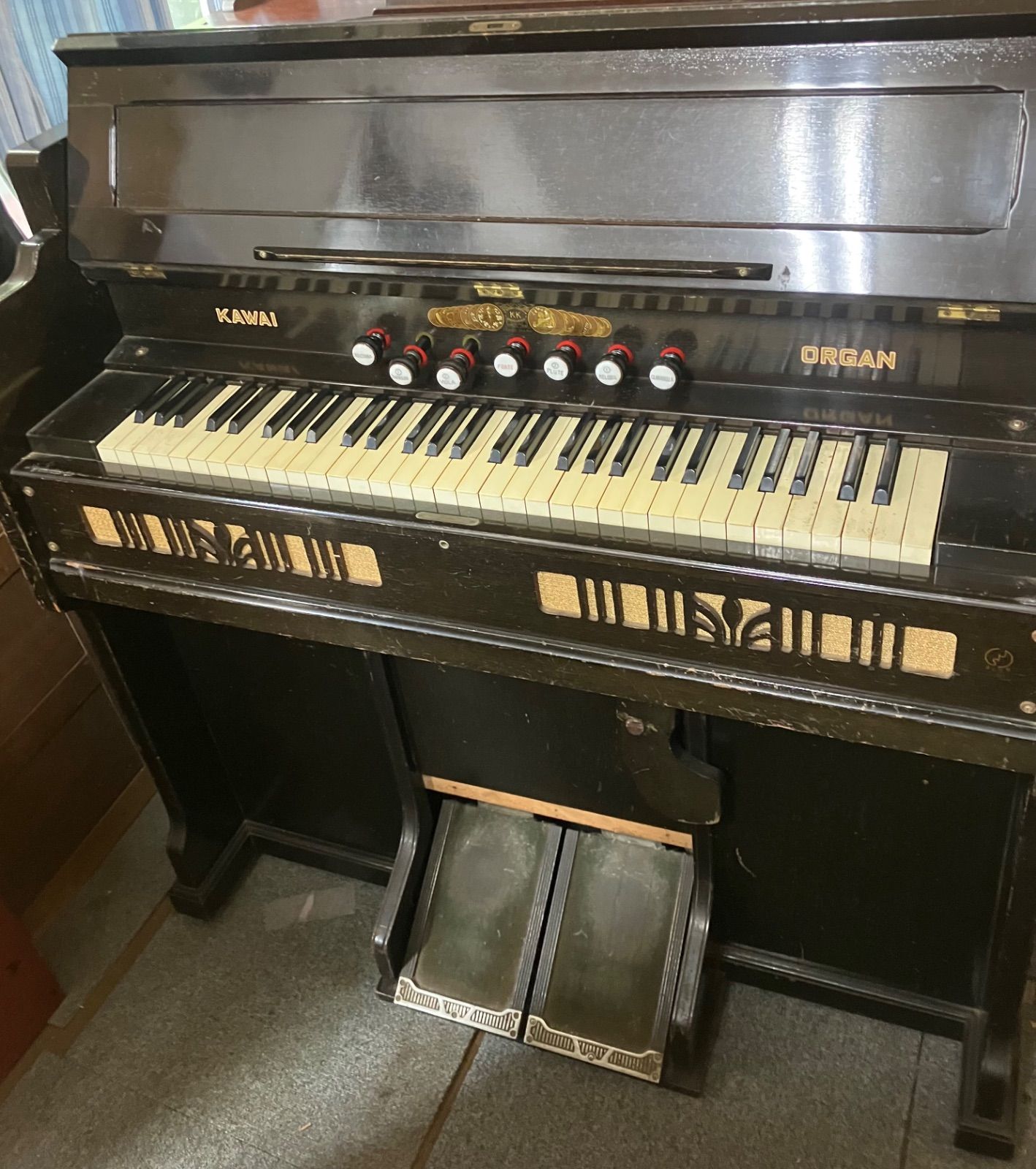 カワイ 7ヶストップ付きオルガン 手入れ済み 保証付き 運賃無料
