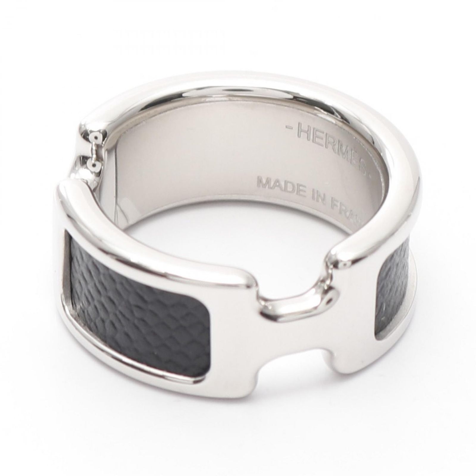 エルメス HERMES リング・指輪 オランプPM ブラック×シルバー