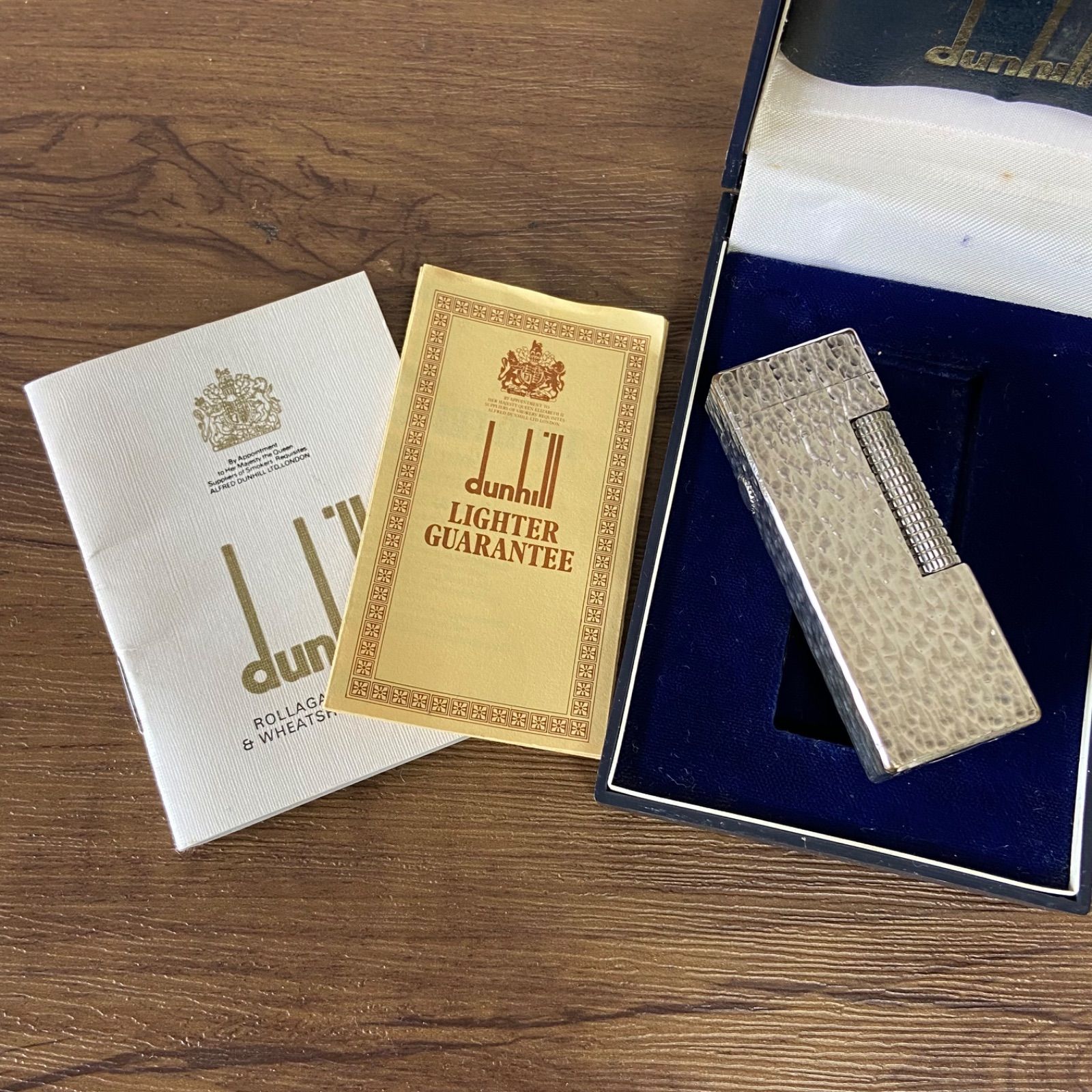 DUNHILL ダンヒル ライター シルバーカラー スイス製 火花確認済 箱 