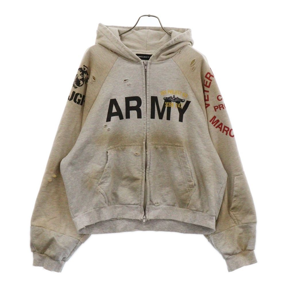 PROJECT G/R ARMY ZIP HOODIE ジップアップパーカー