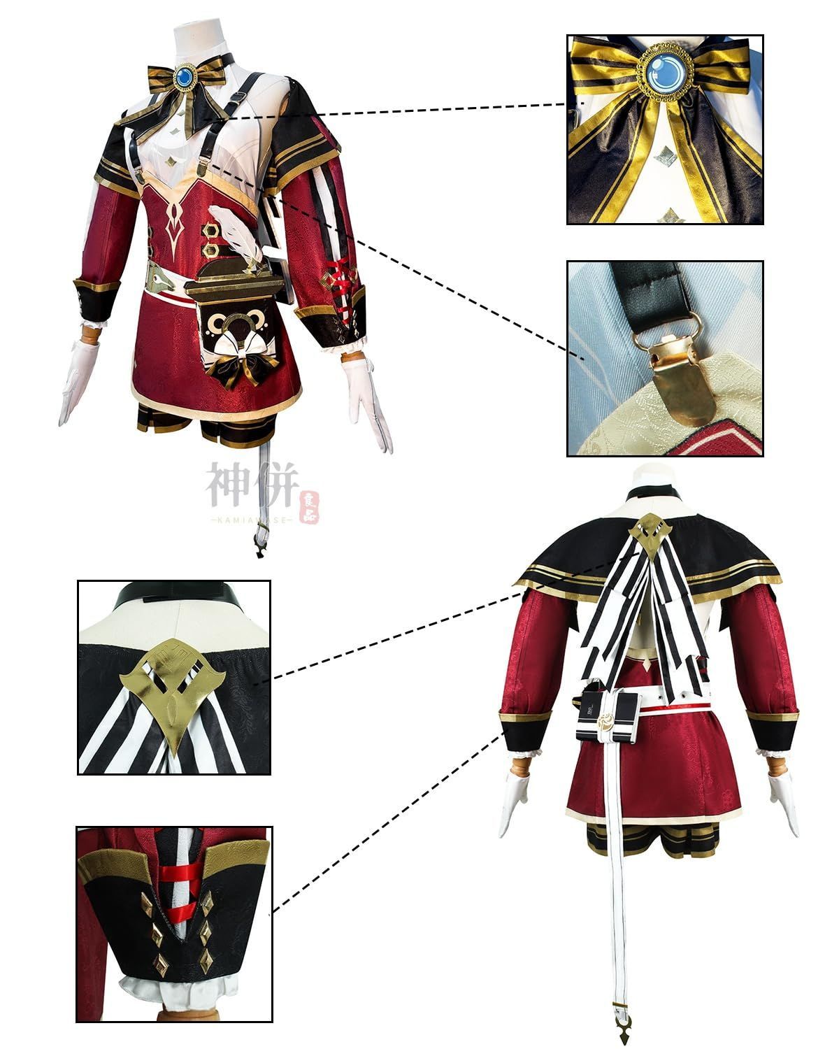 ウィッグ付き】シャルロット コスプレ 新聞記者 原神 コスプレ