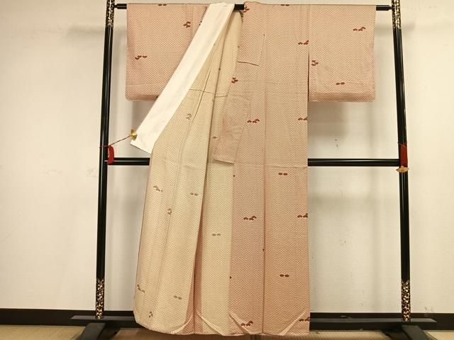 平和屋着物▽上質な小紋 単衣 扇面青海波 正絹 逸品 AAAV2752fy - メルカリ