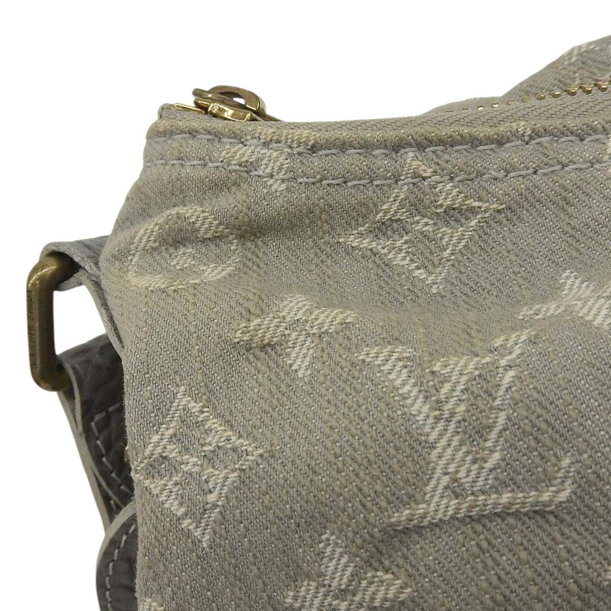 Louis Vuitton モノグラムデニム　スライトリー　グレー　M95834 ルイヴィトン モノグラムデニム スライトリー ショルダーバッグ