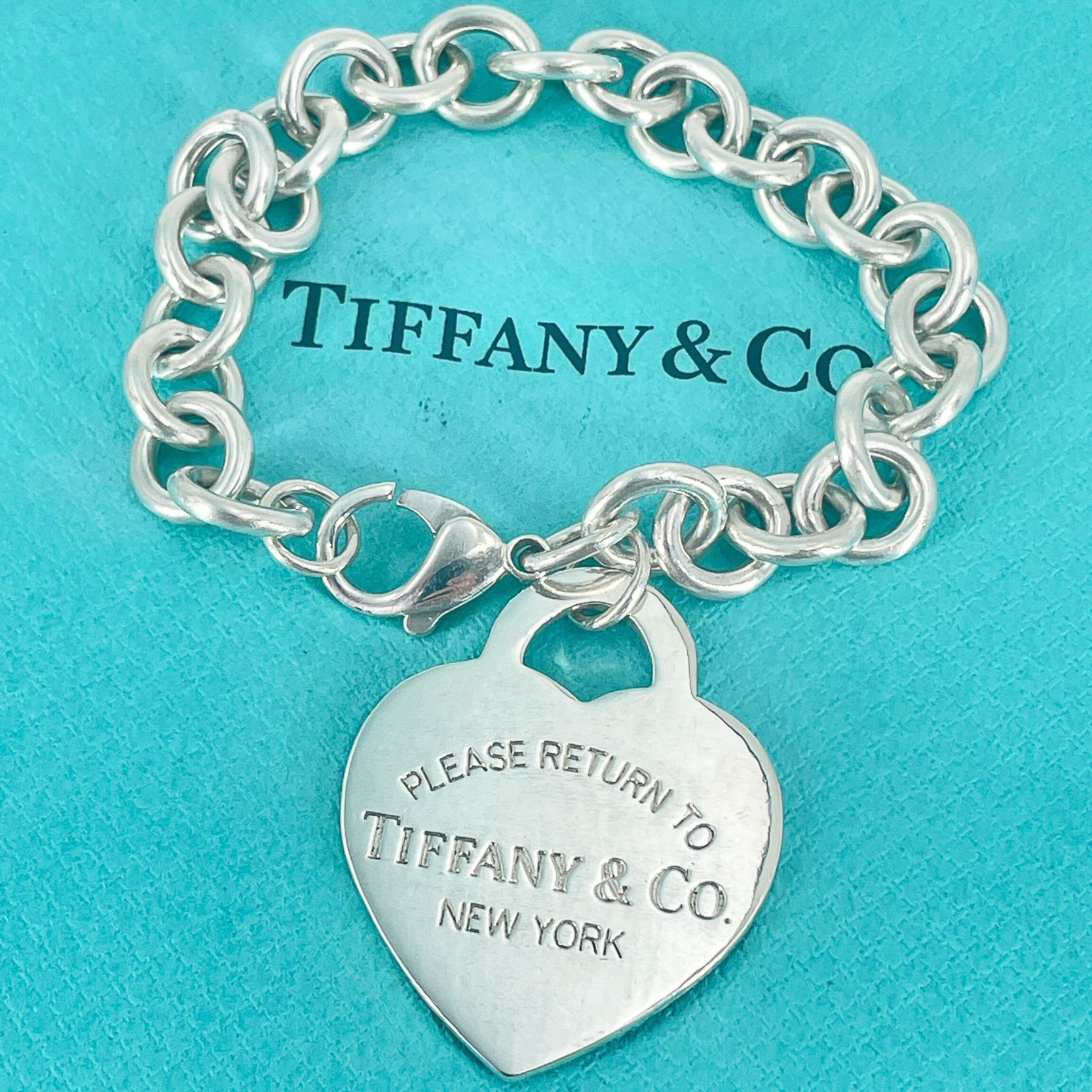 ティファニー シルバー925 ハート タグ リターントゥ ブレスレット 19cm