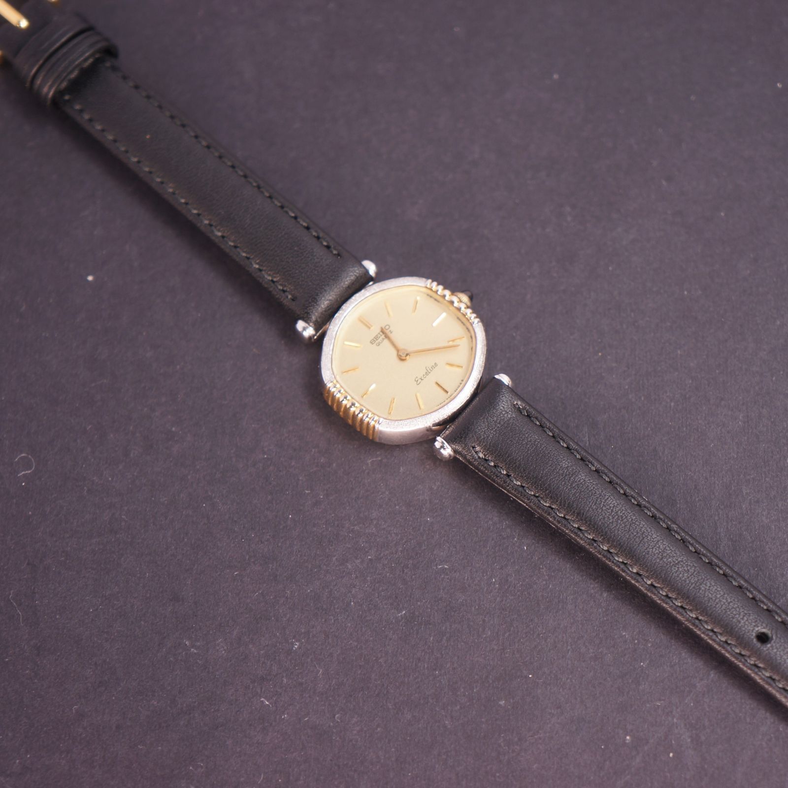 稼働品】SEIKO エクセリーヌ アンティーク腕時計 電池交換済