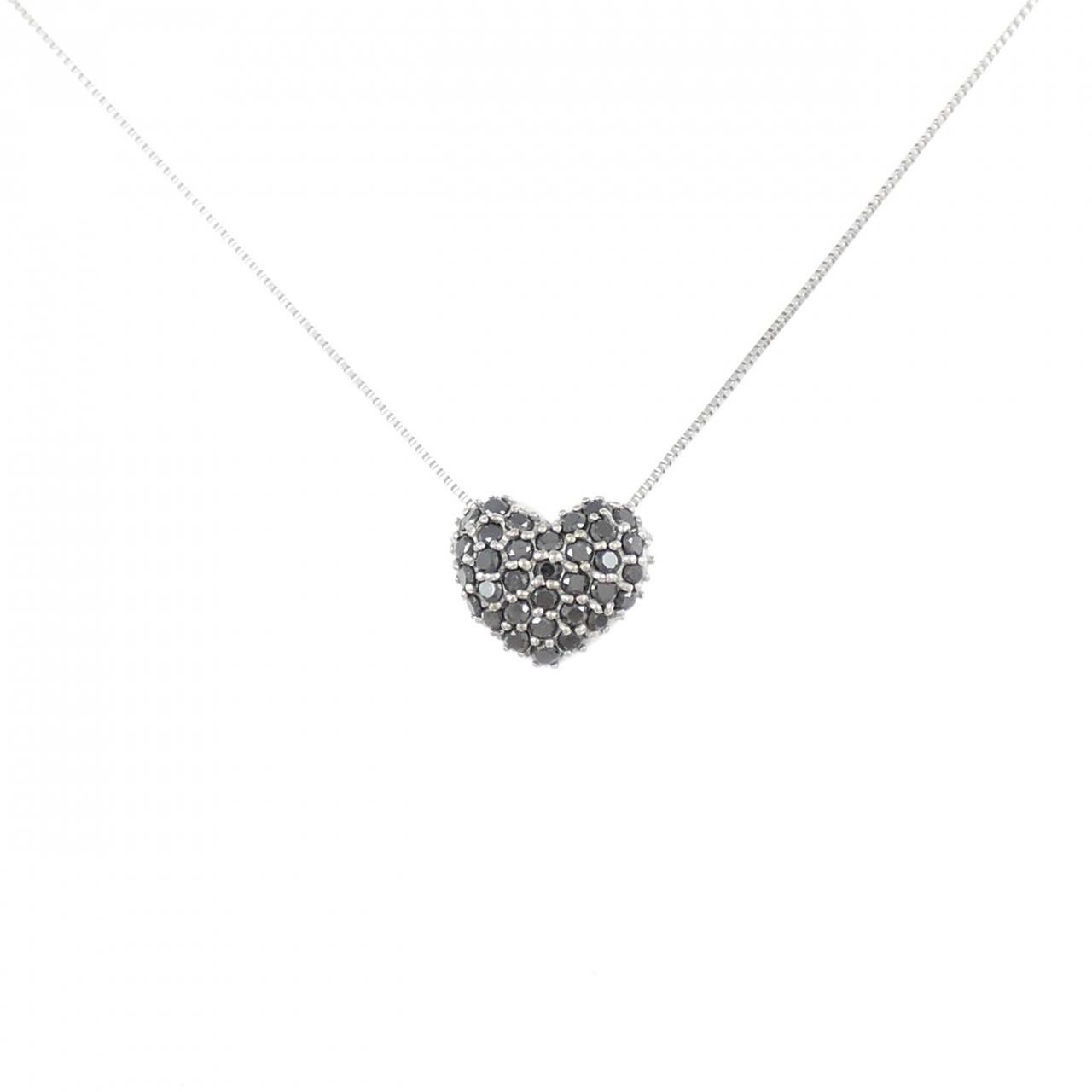 K10WG ハート ダイヤモンド ネックレス 0.3CT