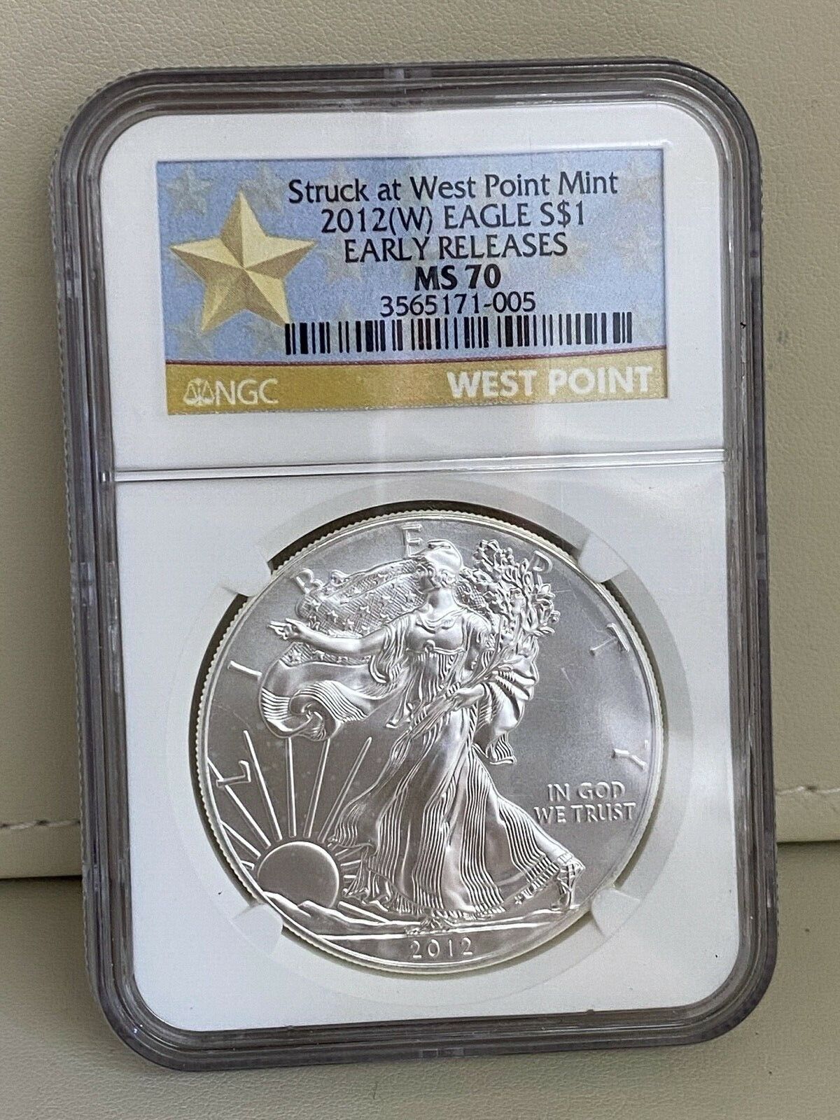 2012 W $1 EAGEL STRUCK AT West Point Mint