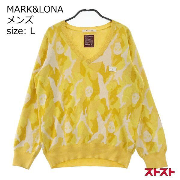 大人気モデル★完売品★マークアンドロナ カモフラ　セーター MARK & LONA カモフラージュ スカル セーター 46 MARK & LONA