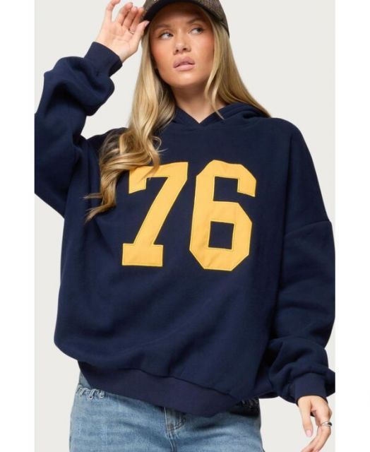 送料無料 アディクテッド レディース パーカー スウェット アウター Women s Rhyan 76 Oversized Hoodie Navy