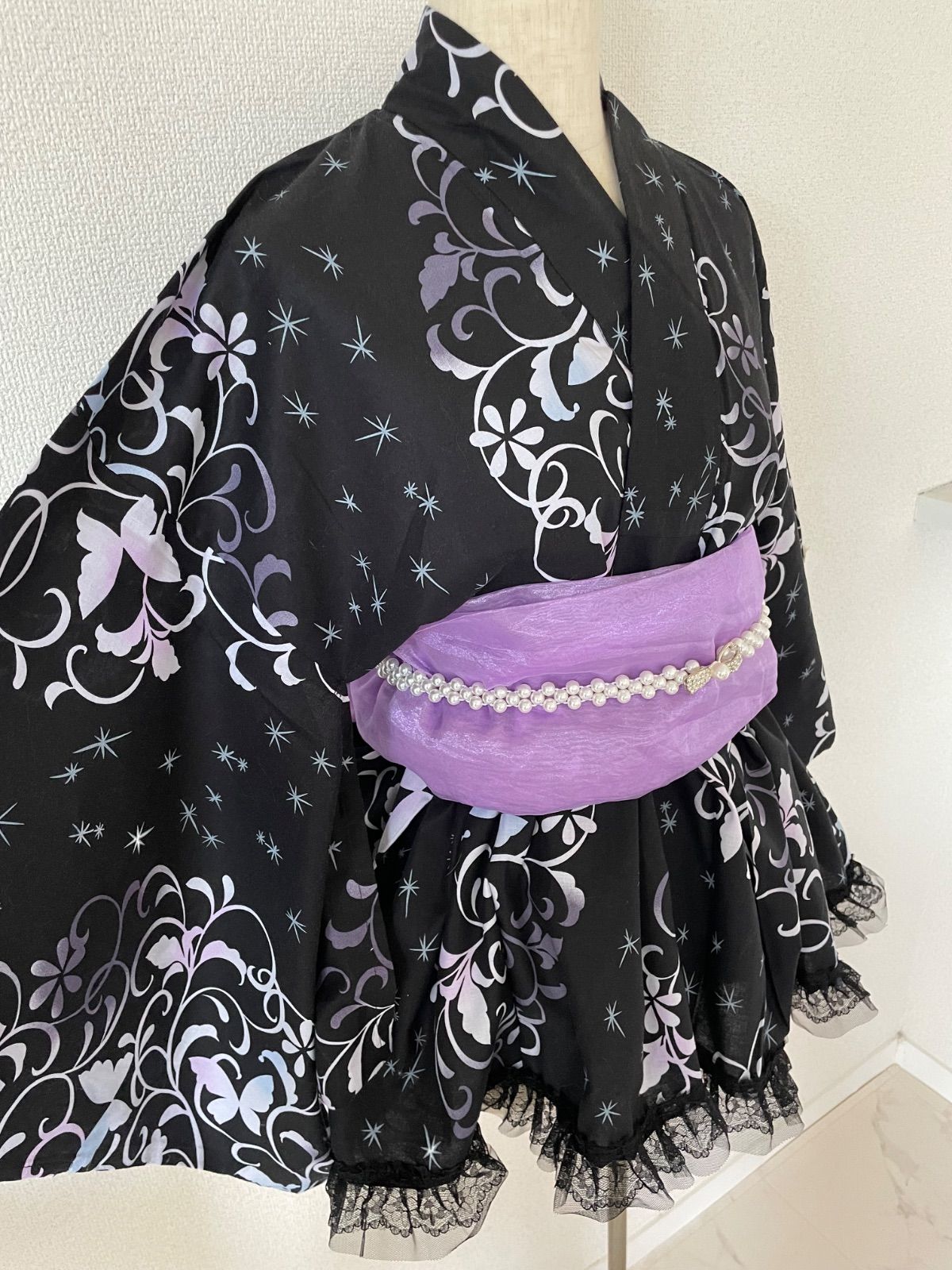 振袖 身丈169cm 裄丈72cm L 袷 袋帯フルセット ねじ梅 枝梅 金糸