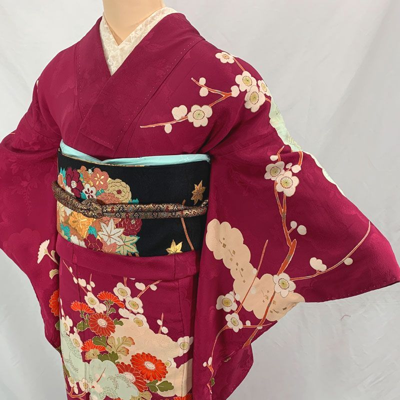 410aa11◇Kimono アンティーク着物 大正ロマン 昭和レトロ 和洋MIXコーデ ジュニアにも◇状態良好