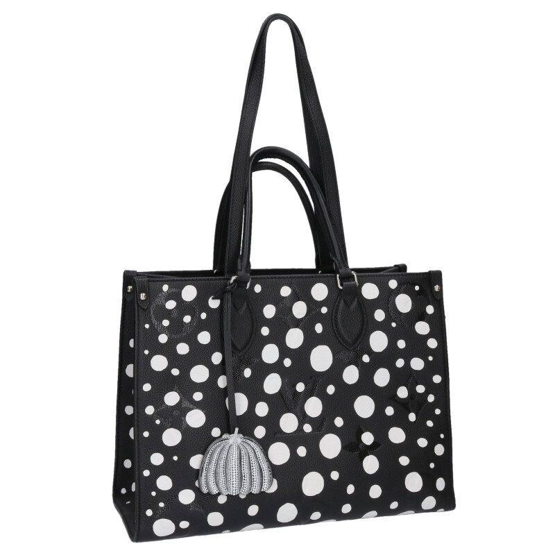 ルイヴィトン M46389 オンザゴーMM ドットデザイン2WAYレザーハンドバッグ メンズ MM