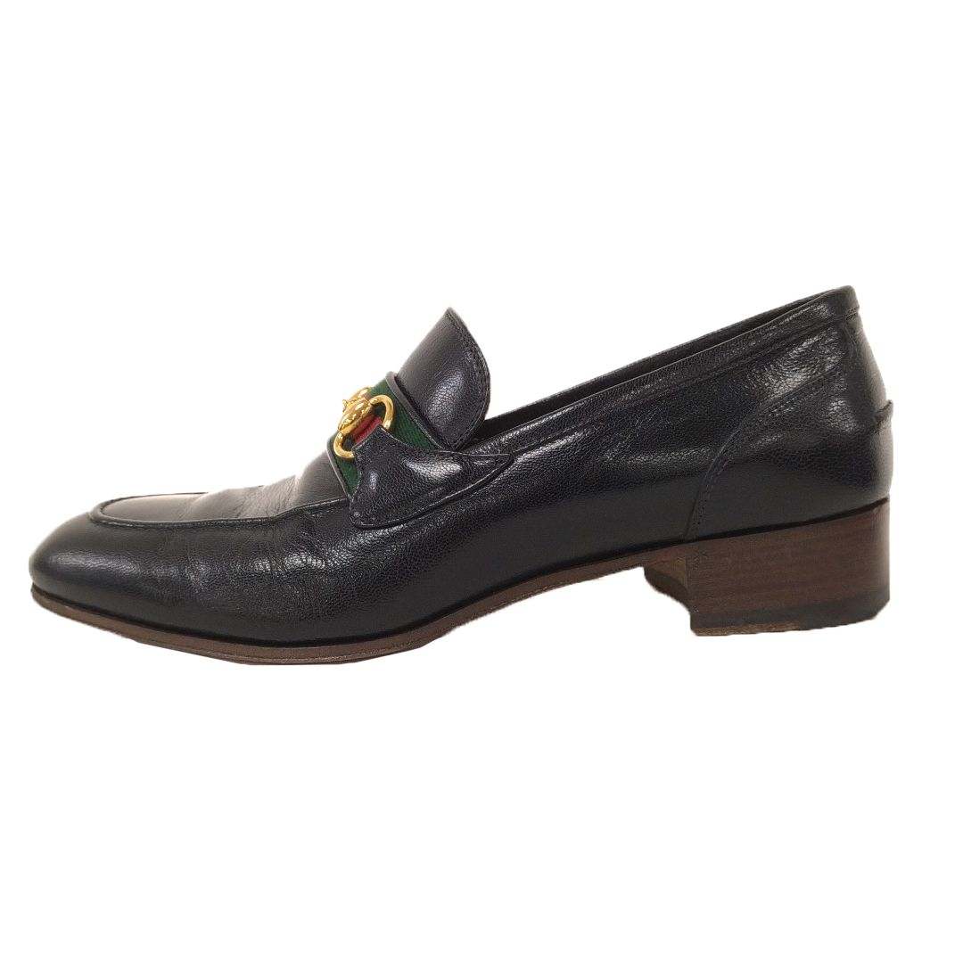 GUCCI (グッチ) ビットローファー ローカットシューズ ブラック 655579