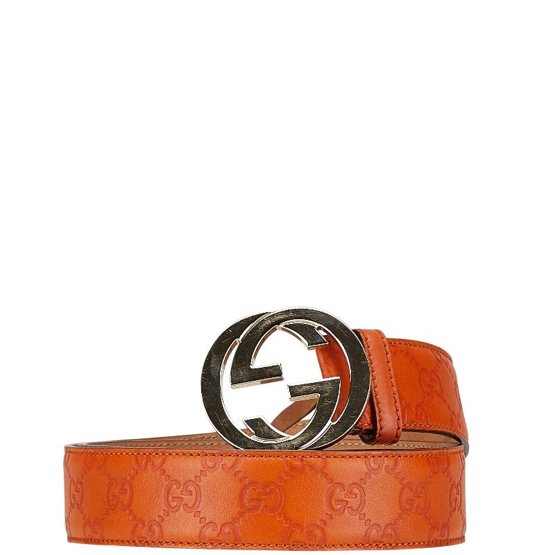 GUCCI シマインターロッキング レザー ベルト 【公式通販】