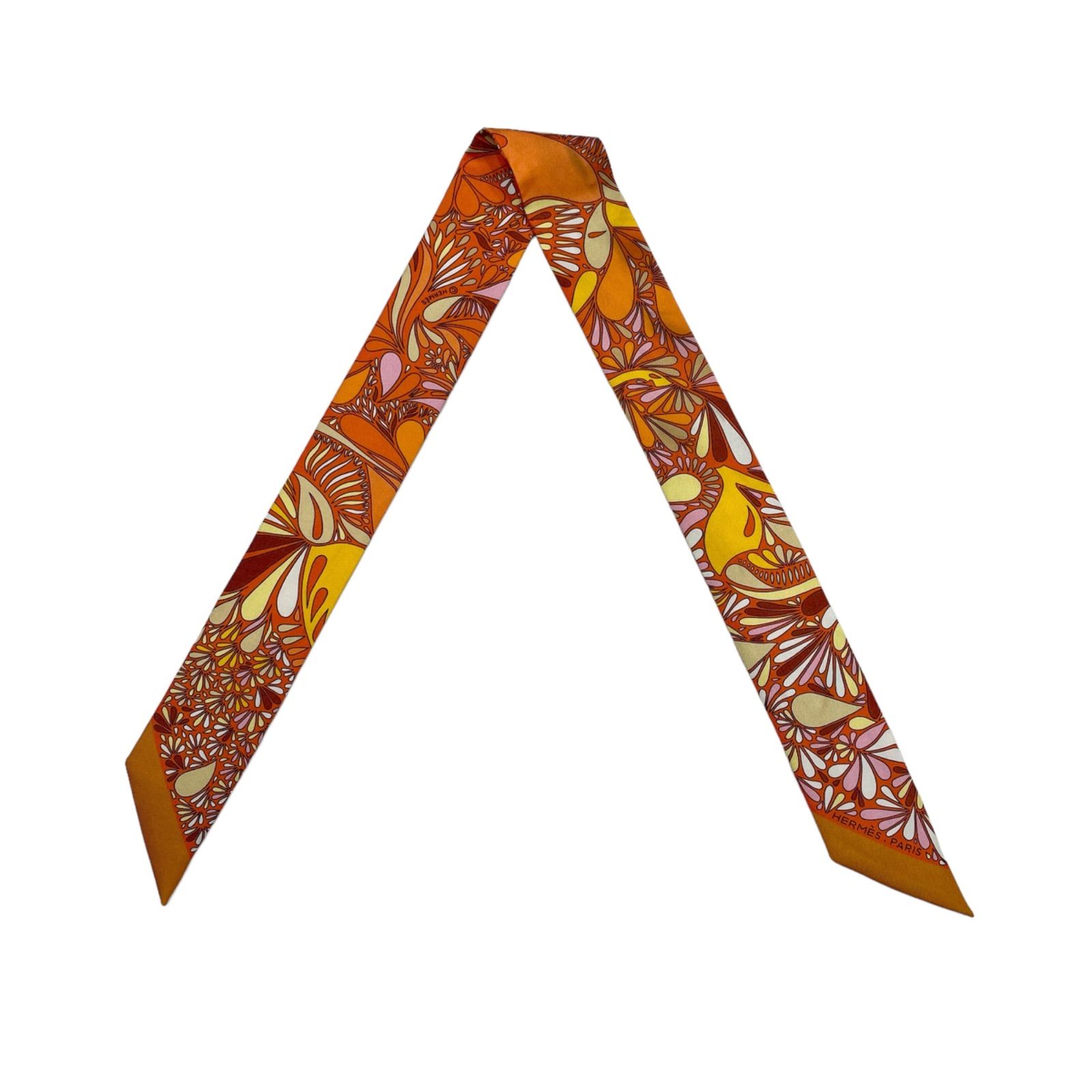 HERMES Twilly Millefleurs du Mexique エルメス ツイリー シルク100