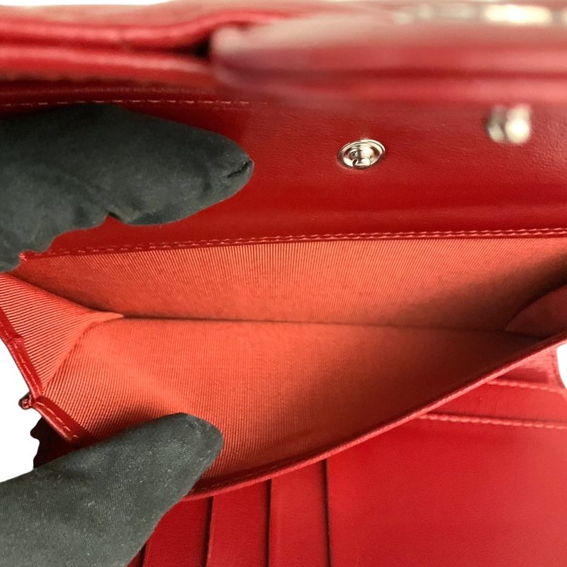 ロングフラップウォレット レッド