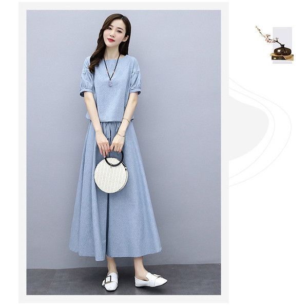 LUIEZ 巻きスカート セットアップ 半袖 レーヨン 麻 Size 9号 LUIEZ 巻きスカート セットアップ 半袖 レーヨン 麻 Size 9号