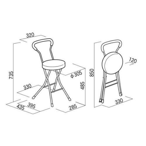 ルネセイコウ ソニッククッションチェア アイボリー/ブラック NSO-48