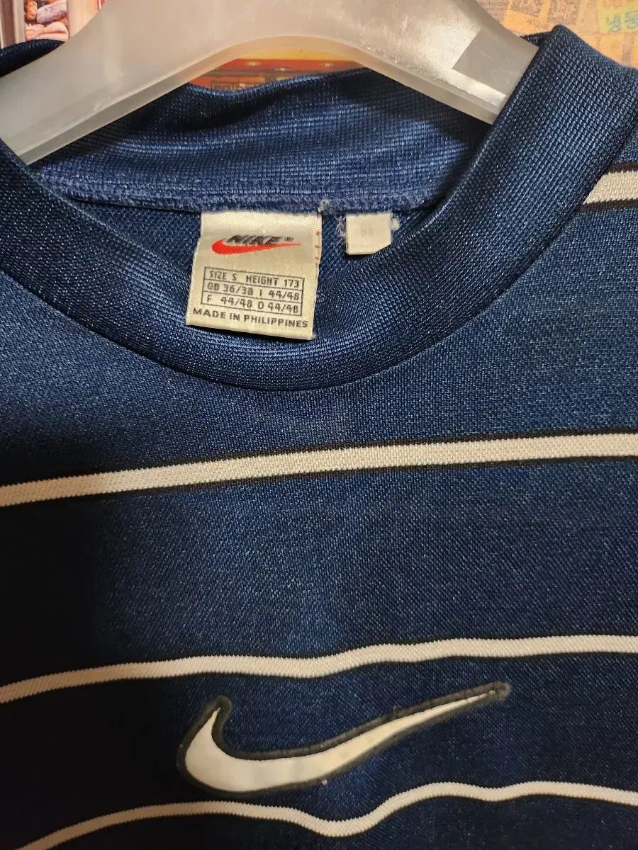 ナイキ ストライプ 半袖 Tシャツ ネイビー フィリピン ヴィンテージ スクール レトロ